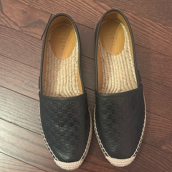 Authentic GUCCI black espadrilles size 39 ( US 8.5) never worn - Picture 1 of 5